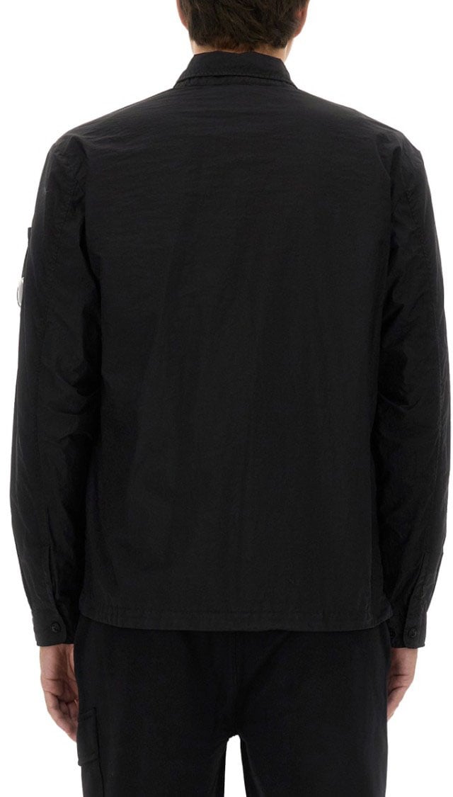 CP Company Relaxed Fit Black Oversize Shirt Zwart