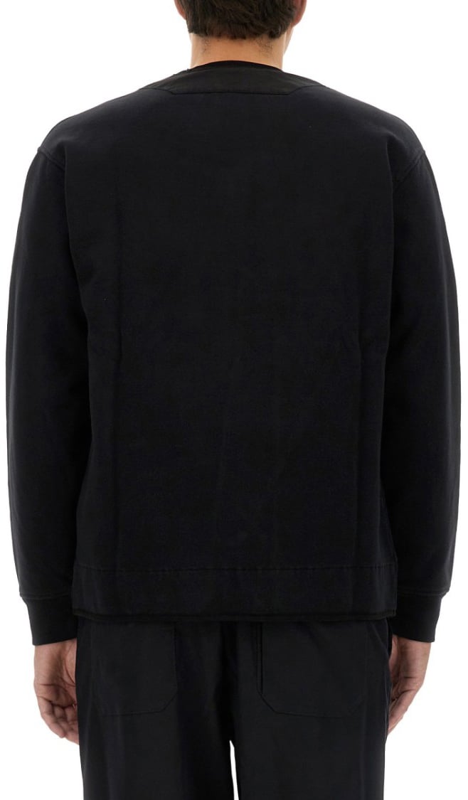 CP Company Buttoned Front Zip Sweatshirt Zwart