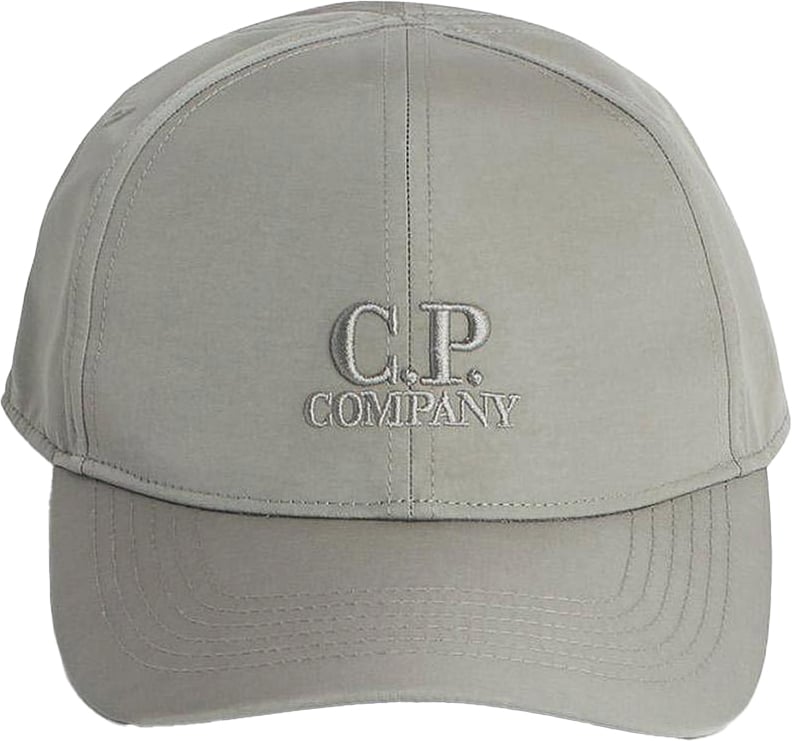 CP Company Chrome-r Goggle Logo Baseball Cap Grijs