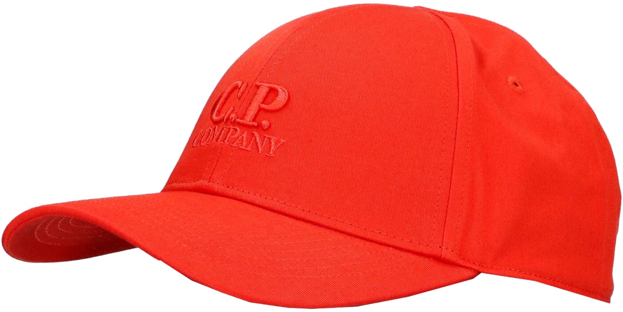 CP Company C.P. Company Pet Oranje Gabardine Logo Cap Oranje