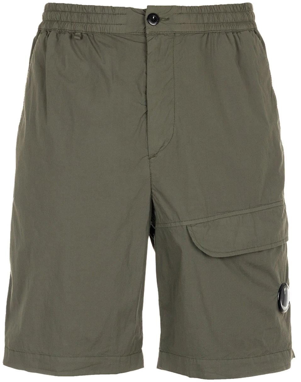 CP Company Lens Logo Cargo Stretch Bermuda Shorts Groen