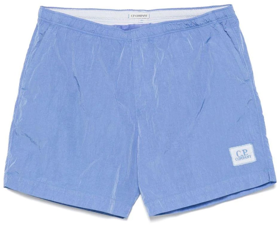 CP Company Eco-chrome R Logo Swim Shorts Blauw