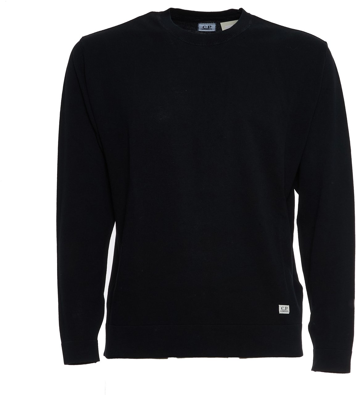 CP Company Cotton Crepe Crewneck Total Eclipse Zwart