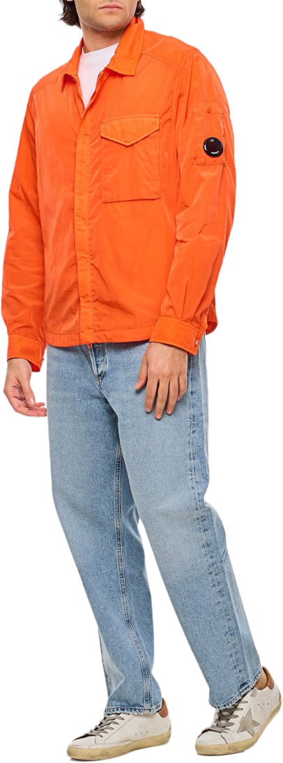CP Company Chrome-R Full Zip Overshirt Oranje