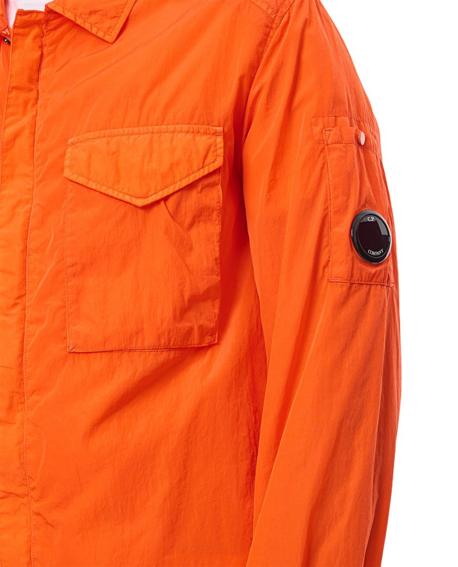 CP Company Chrome-R Full Zip Overshirt Oranje