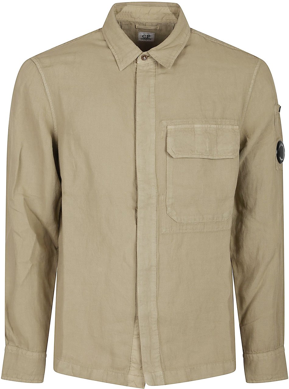 CP Company Lens Overshirt Brown Bruin