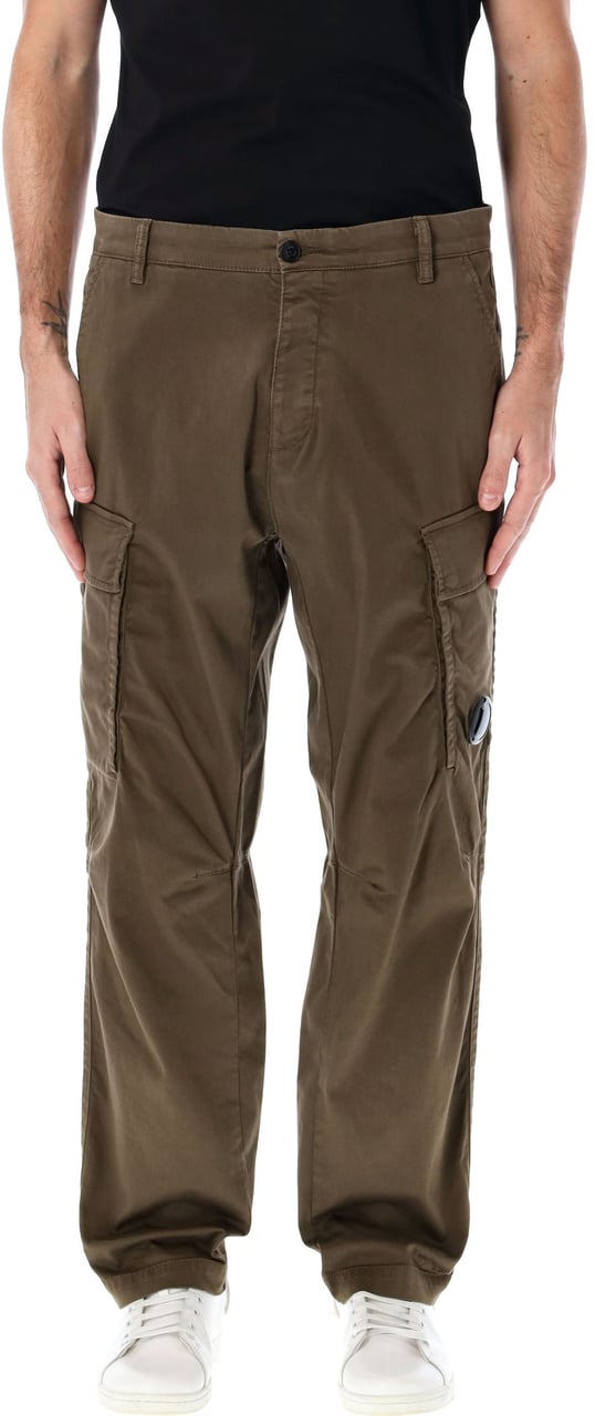 CP Company Stretch Sateen Loose Cargo Pants Ivy Green Groen