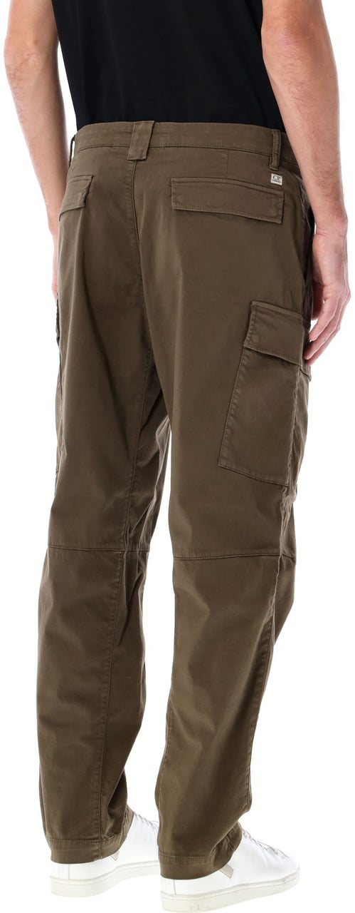 CP Company Stretch Sateen Loose Cargo Pants Ivy Green Groen