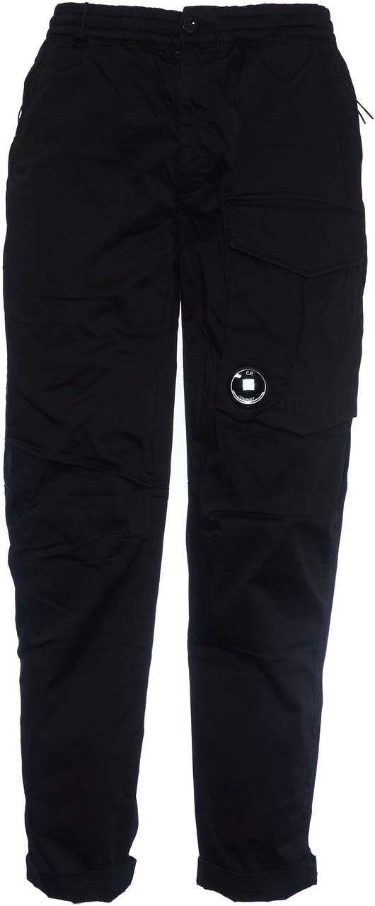 CP Company Stretch Saten Regular Cargo Pants Zwart