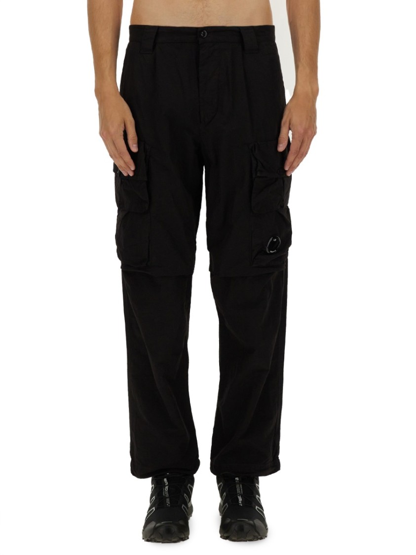 CP Company Relaxed Fit Black Cargo Pants Zwart