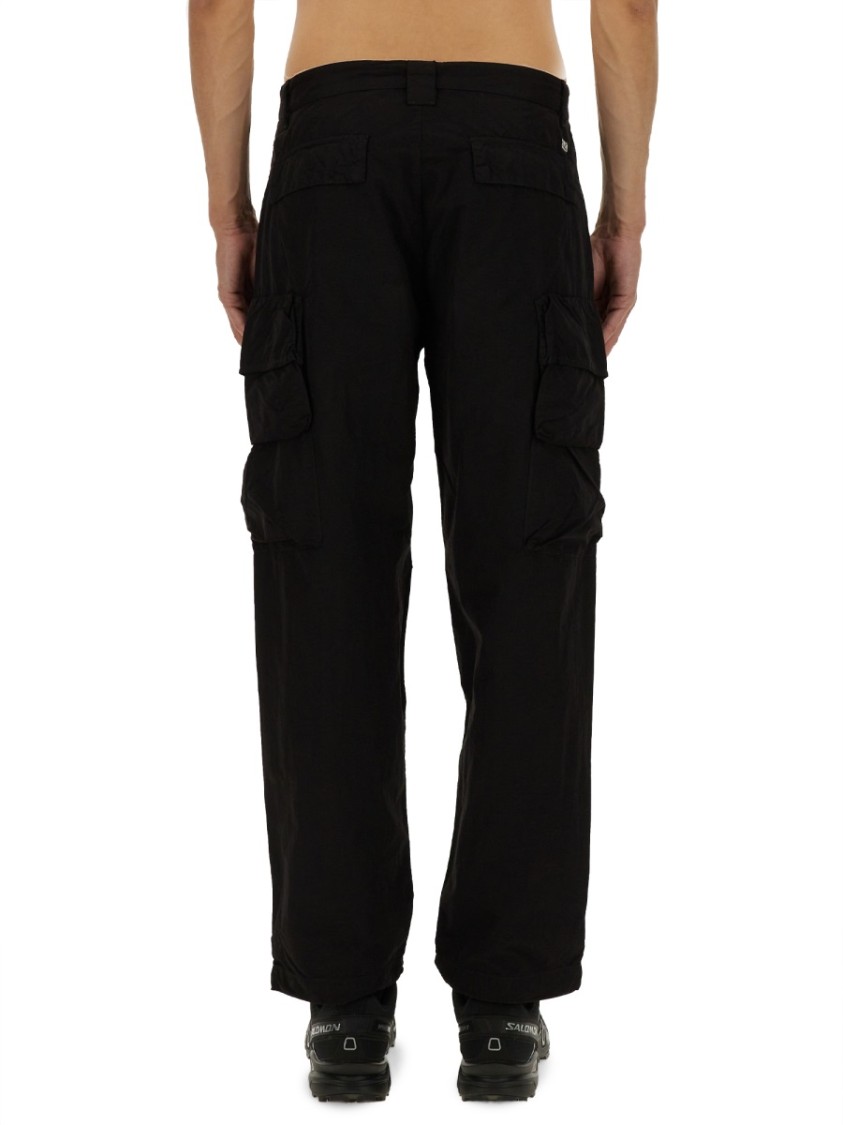 CP Company Relaxed Fit Black Cargo Pants Zwart