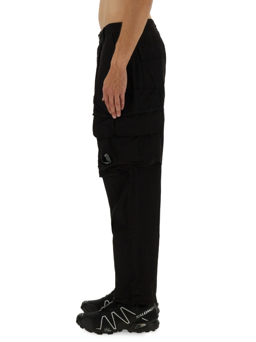 CP Company Relaxed Fit Black Cargo Pants Zwart