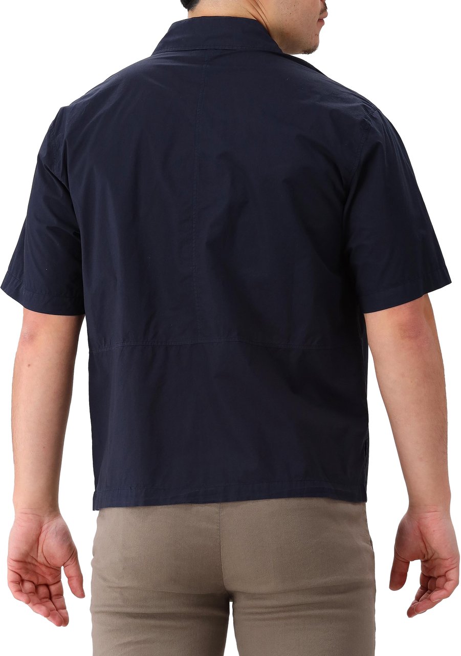 CP Company C.P. Company Overhemd Blauw Boxy Short Sleeve Blauw