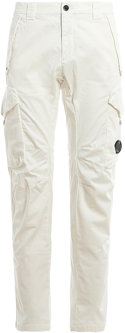 CP Company Cotton Diagonal Fleece Cargo Sweatpants Wit