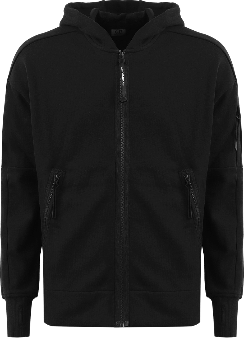 CP Company Heren Diagonal Raised Zipped Zwart Zwart
