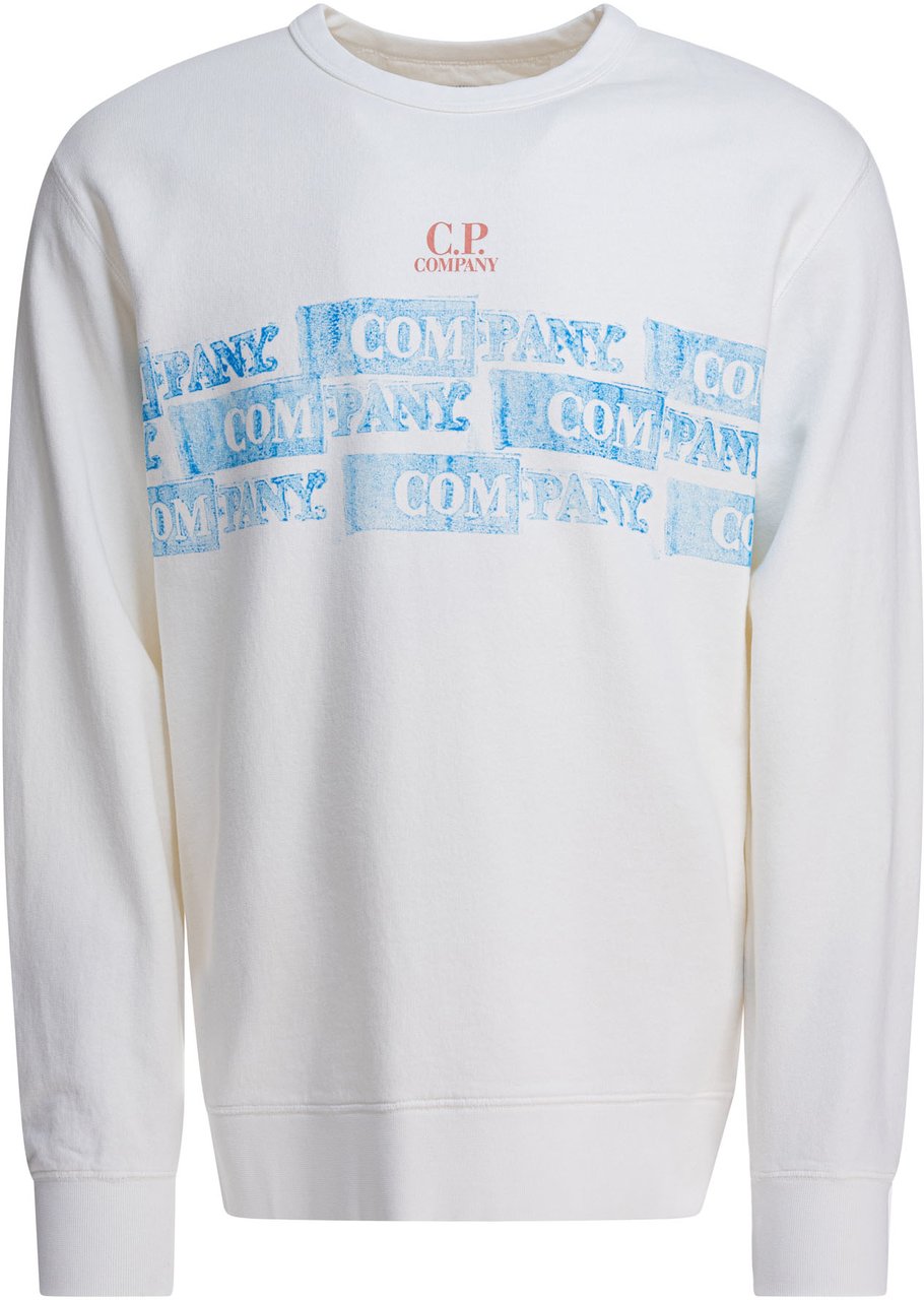 CP Company Crewneck sweatshirt with logo Wit