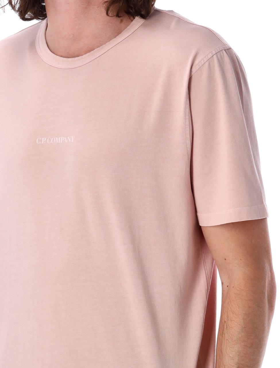 CP Company 24/1 Jersey Logo T-Shirt Misty Rose Roze