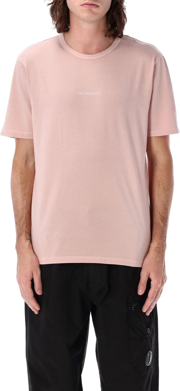 CP Company 24/1 Jersey Logo T-Shirt Misty Rose Roze
