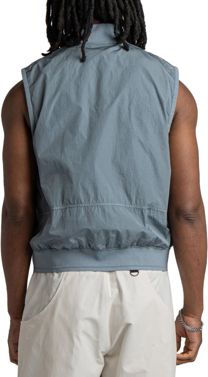 CP Company Chrome R Lens Logo Vest Jacket Blauw