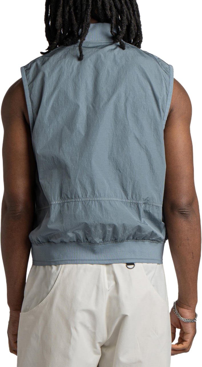 CP Company Chrome R Lens Logo Vest Jacket Blauw