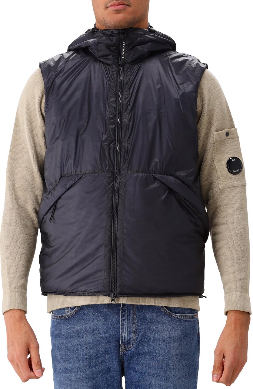 CP Company C.P. Company Bodywarmer Blauw Nada Shell Primaloft Goggle Blauw