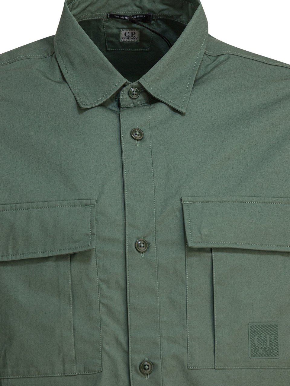 CP Company Cotton gabardine overshirt Groen