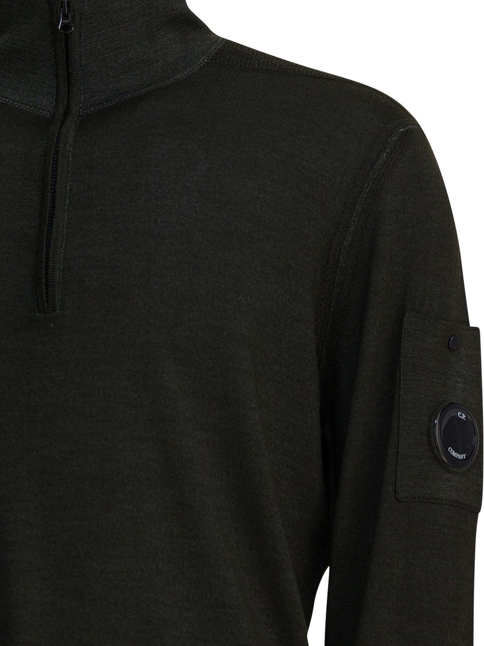 CP Company Merino wool half-zip sweater Grijs