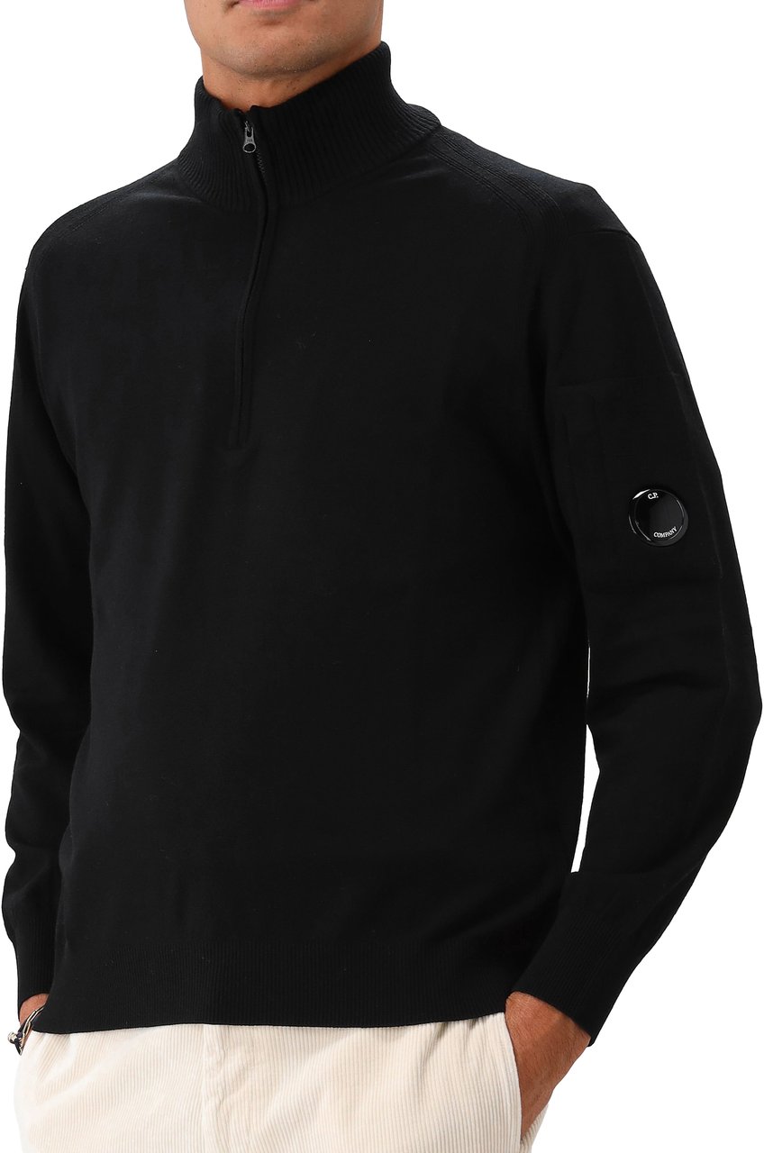 CP Company C.P. Company Trui Zwart Polo Collar Zwart