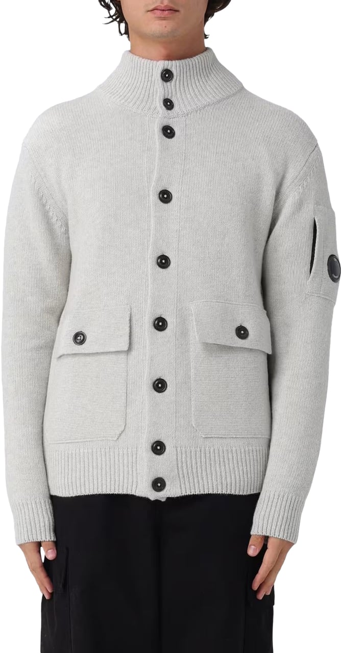 CP Company Heren Buttoned Sweater Wit Wit
