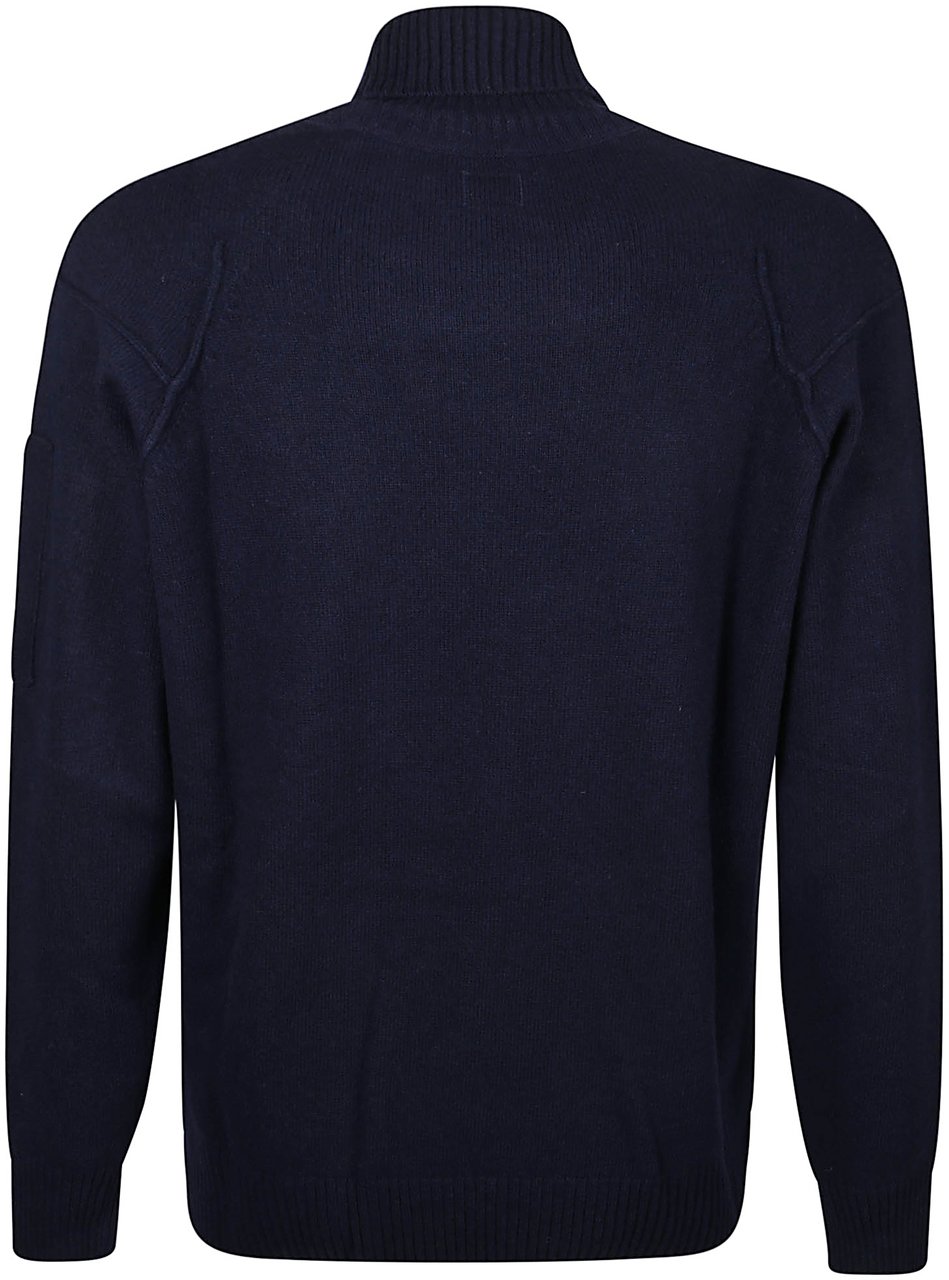 CP Company Grs Turtle Neck Sweater Blue Blauw