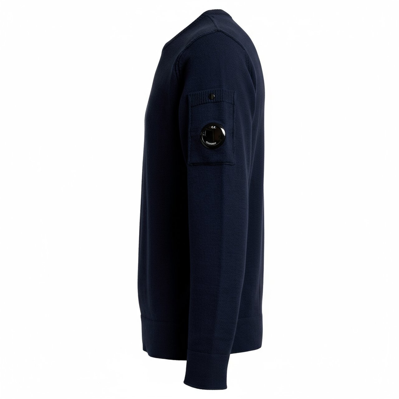 CP Company Crew Neck In Soft Cotton Stretch Knit Blauw