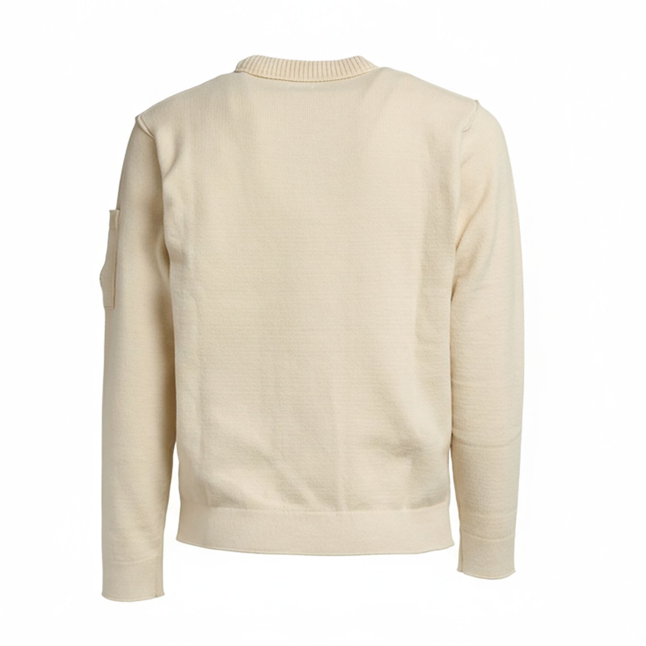 CP Company Crew Neck In Soft Cotton Stretch Knit Beige