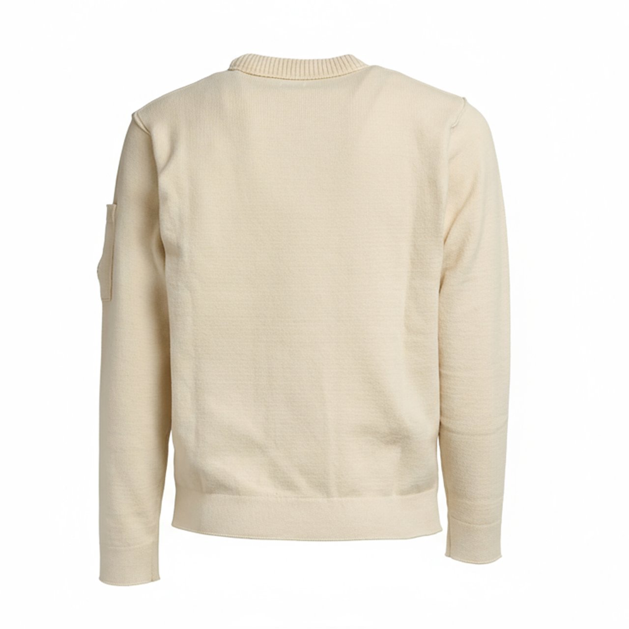 CP Company Crew Neck In Soft Cotton Stretch Knit Beige
