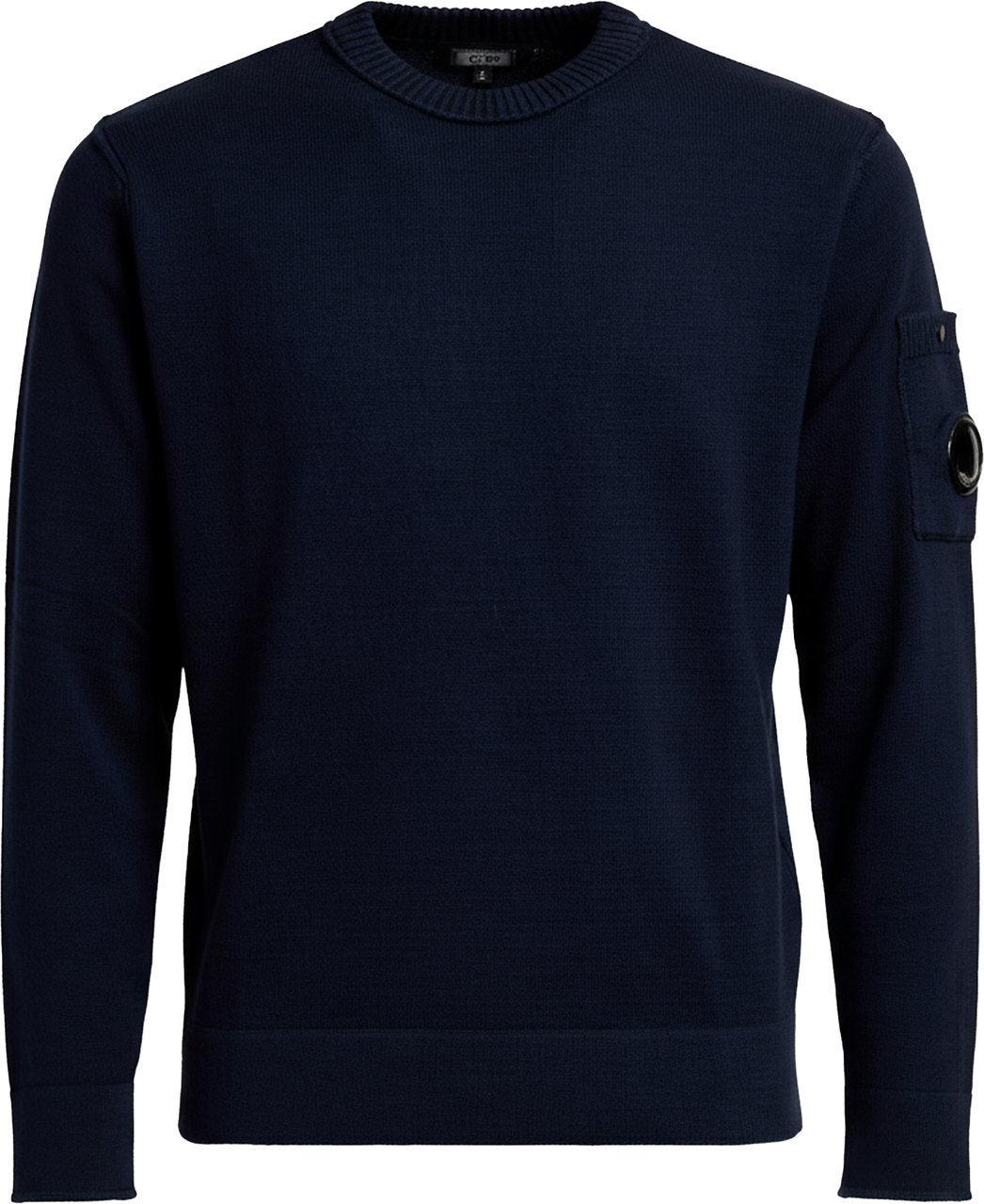 CP Company Crew Neck In Soft Cotton Stretch Knit Blauw