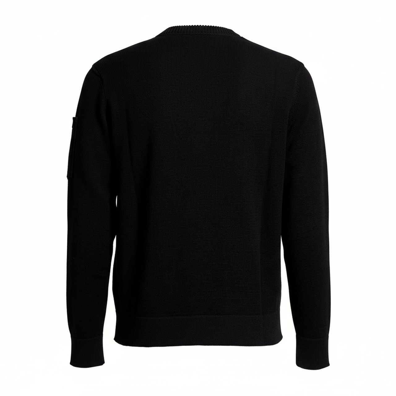 CP Company Crew Neck In Soft Cotton Stretch Knit Zwart