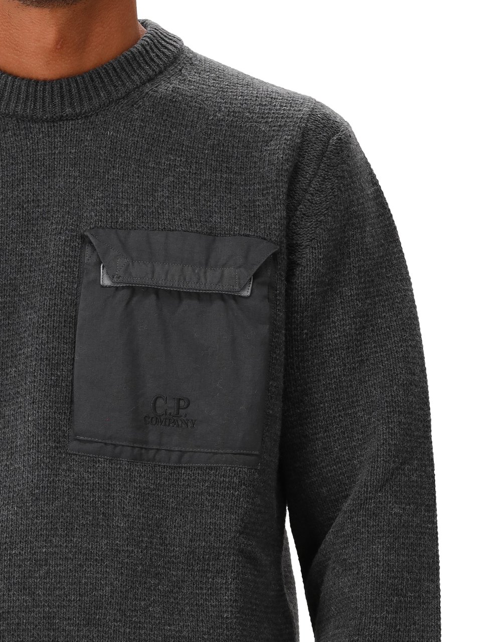 CP Company C.P. Company Gebreide Trui Grijs Lambswool Mixed Grijs