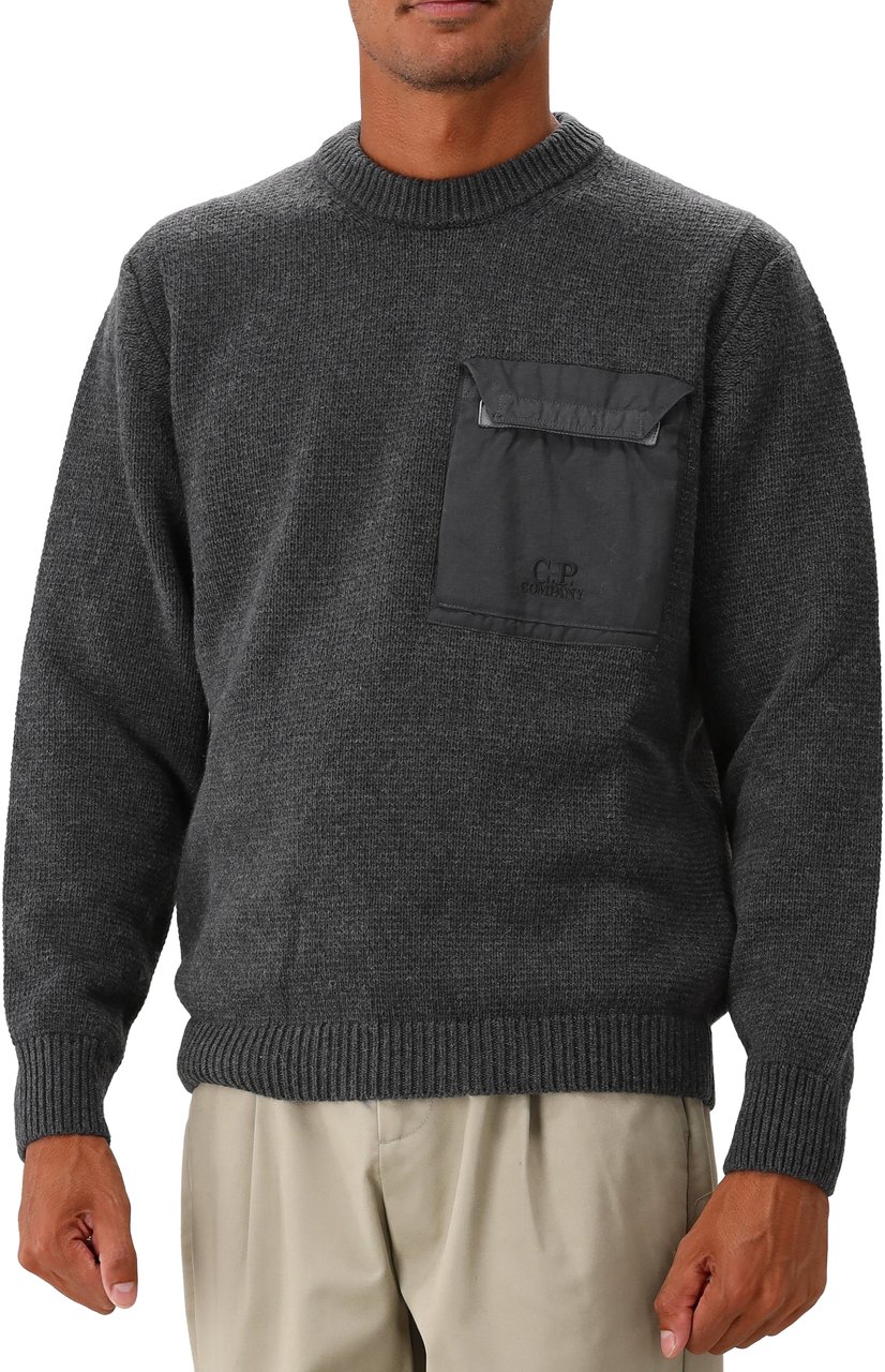 CP Company C.P. Company Gebreide Trui Grijs Lambswool Mixed Grijs