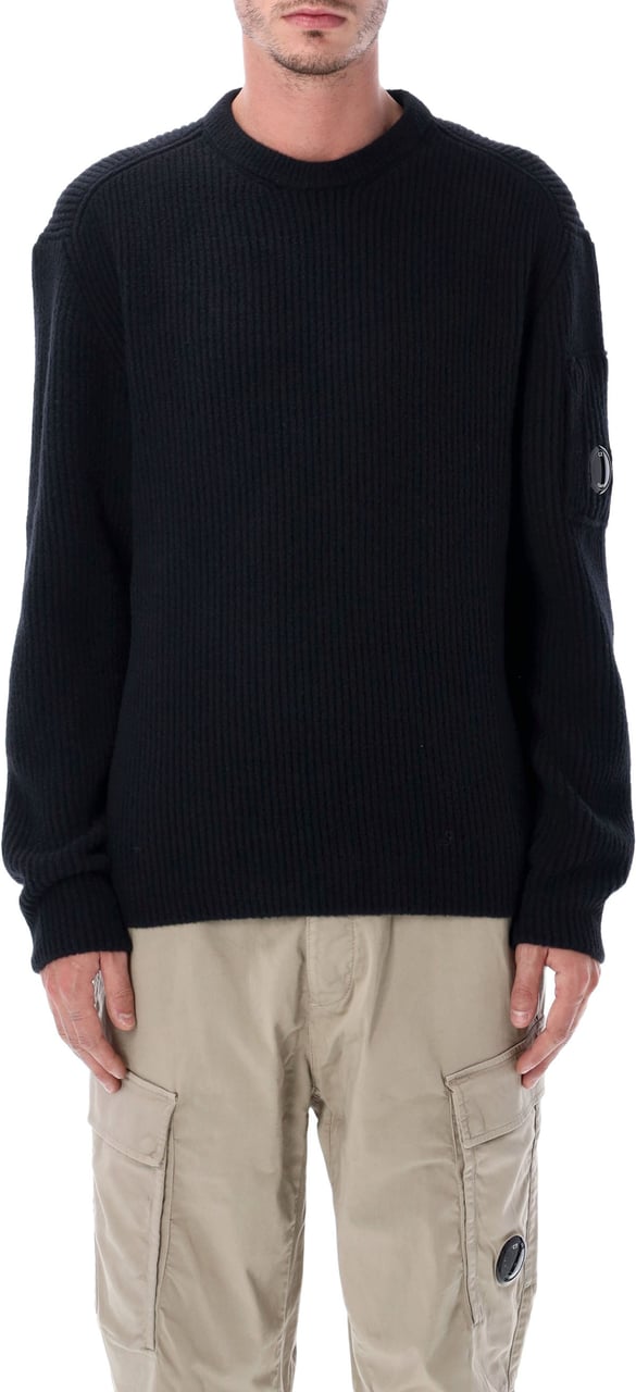 CP Company Sweater Coste Knit Nero Zwart