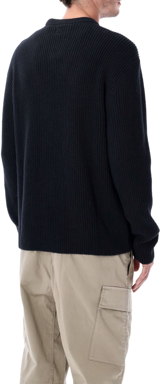 CP Company Sweater Coste Knit Nero Zwart