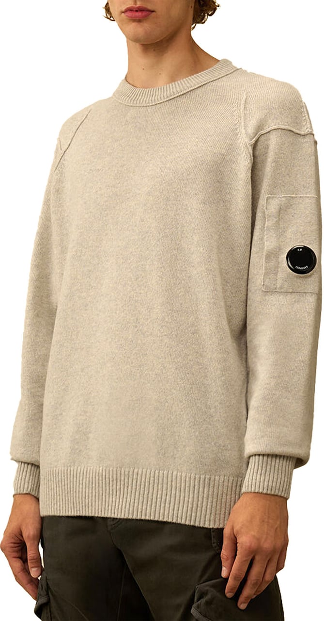 CP Company Sweaters Off White Melange Wit