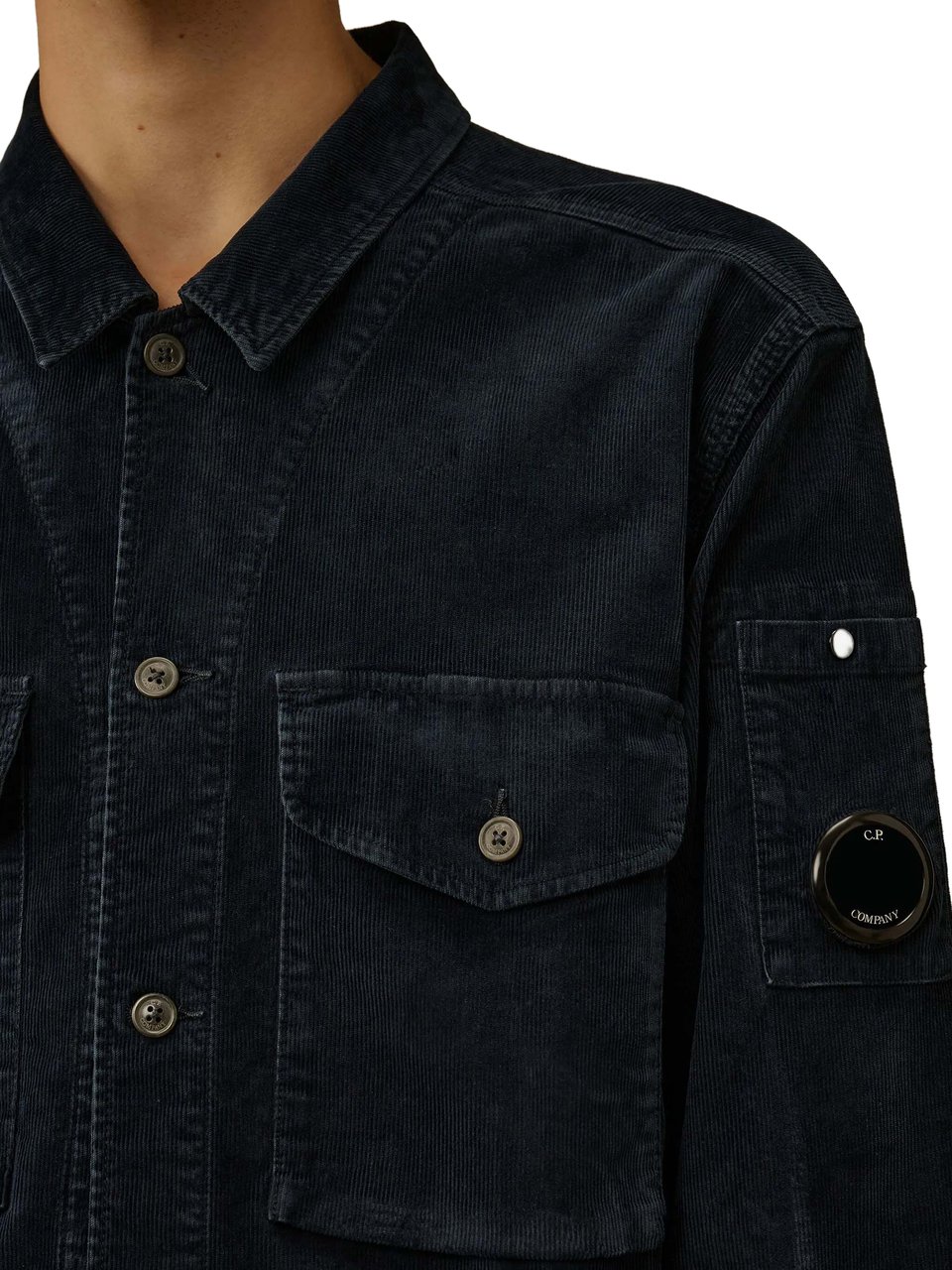 CP Company Shirts Total Eclipse Zwart