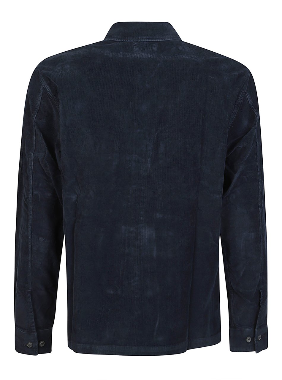 CP Company Corduroy Overshirt Jacket Blue Blauw