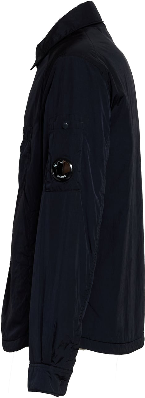 CP Company Chrome-r Lens Button Overshirt Padded Zwart