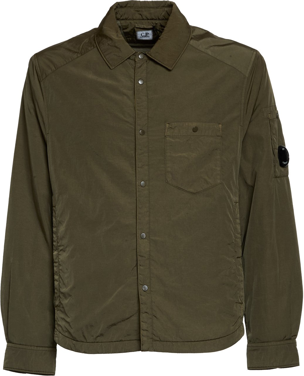 CP Company Chrome-r Lens Button Overshirt Padded Neutraal