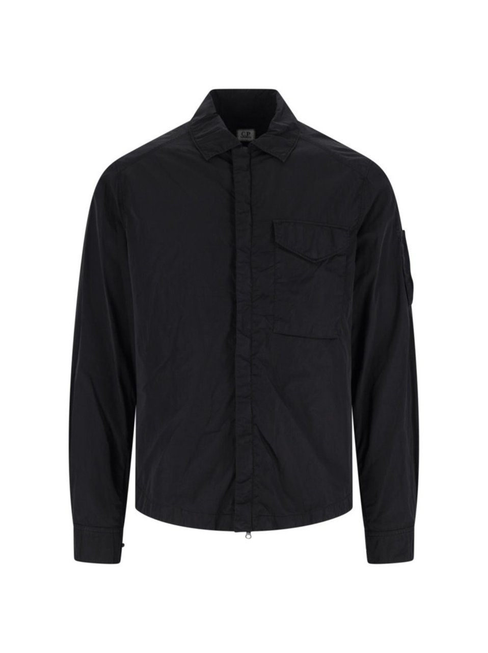 CP Company Logo Shirt Jacket – Green Zwart