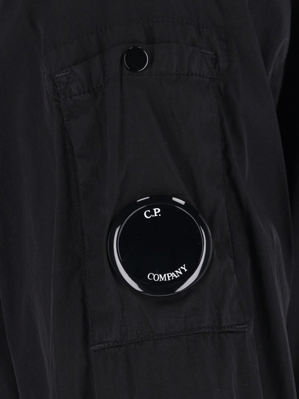 CP Company Logo Shirt Jacket – Green Zwart