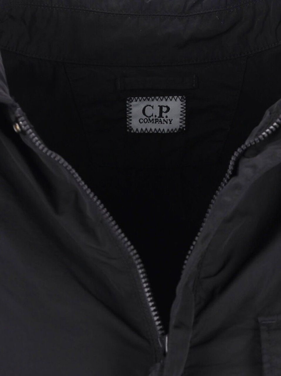 CP Company Logo Shirt Jacket – Green Zwart