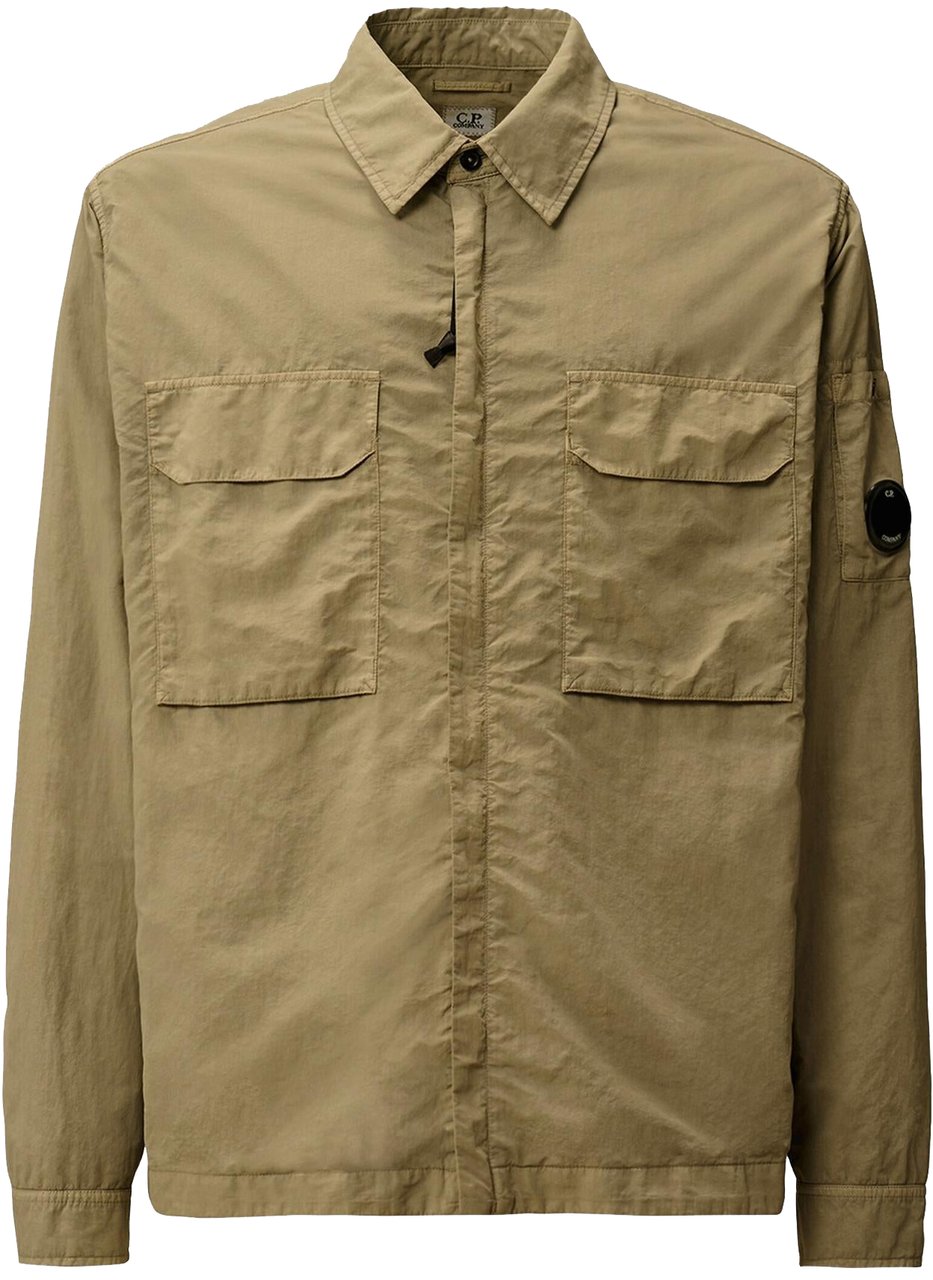 CP Company Heren Lens Zipped Overshirt Bruin Bruin