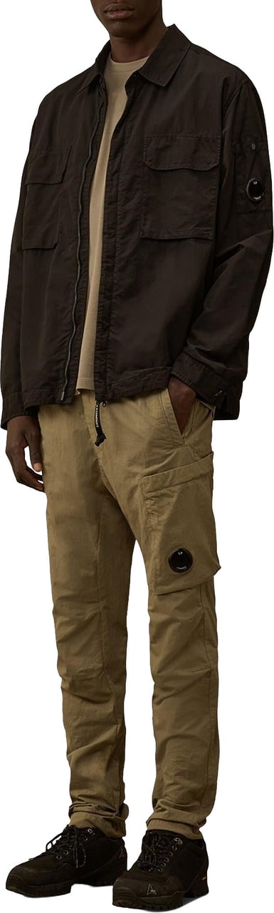 CP Company C.P.Company Heren Lens Zipped Overshirt Zwart Zwart