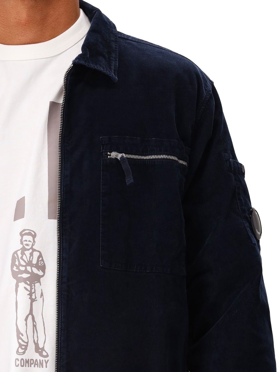 CP Company C.P. Company Overshirt Blauw Corduroy Blauw